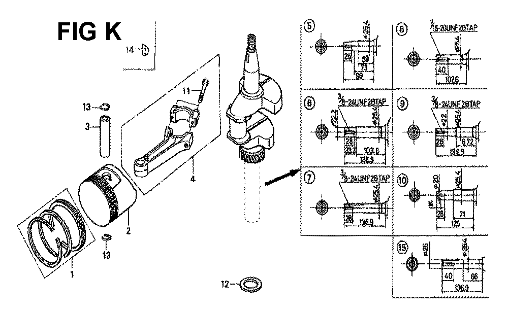 Fig-11 Diagram and Parts List for GXV160 Type N1S Honda Engine