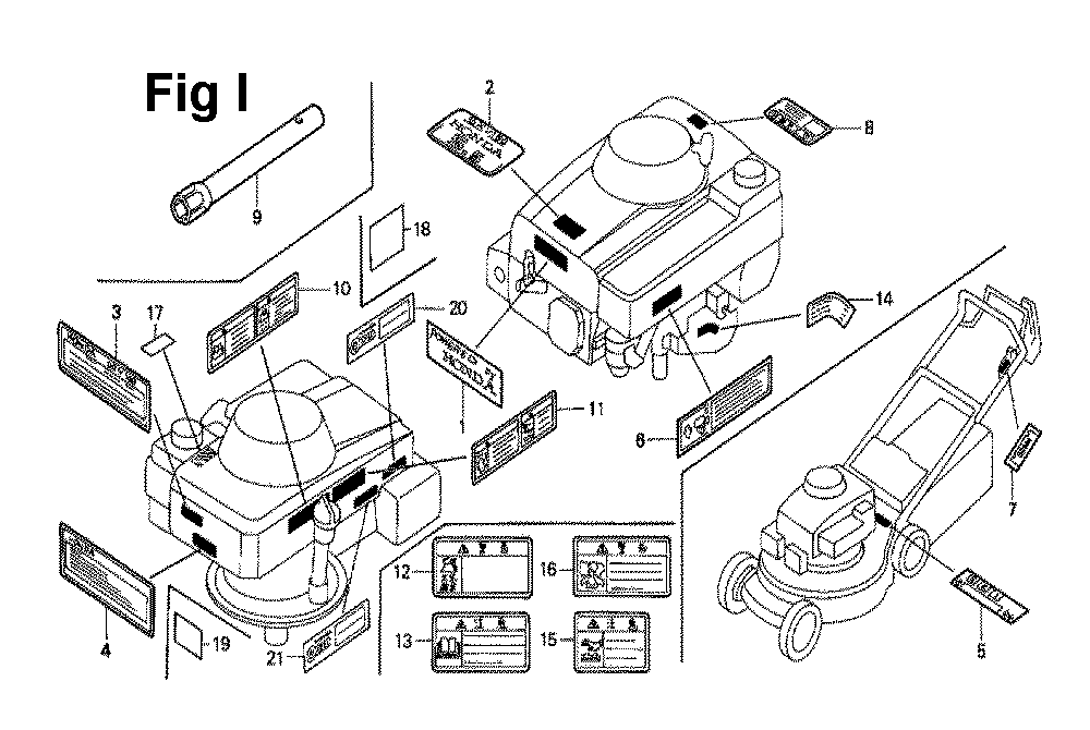 Fig-1 Diagram and Parts List for GXV160 Type N42 Honda Engine