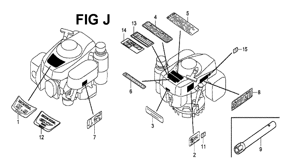 Fig-10 Diagram and Parts List for GXV160H2 Type N4N5 Honda Engine