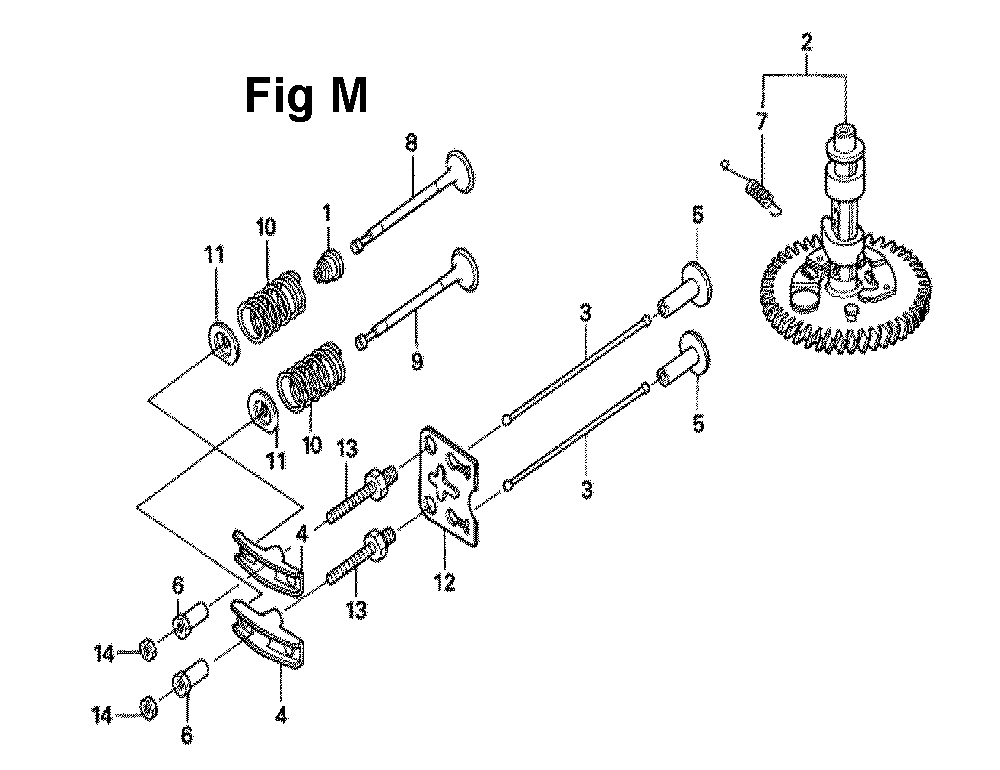 Fig-11 Diagram and Parts List for GXV160UH2 Type N15 Honda Engine