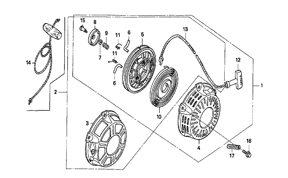 Fig-0 Diagram and Parts List for GX160K1 Type RHA2 Honda Engine