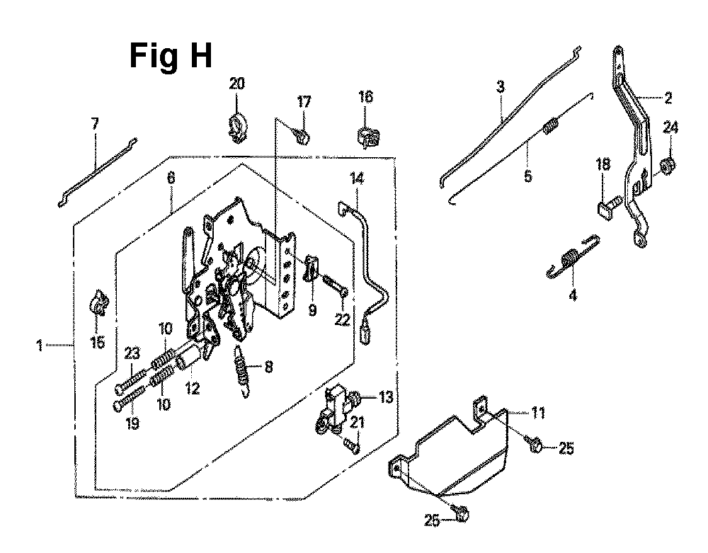 Fig-4 Diagram and Parts List for GXV160UH2 Type A1TT Honda Engine