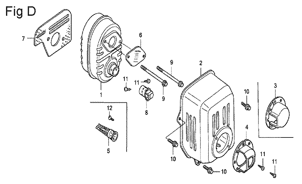 Fig-4 Diagram and Parts List for GX100U Type SE3 Honda Engine