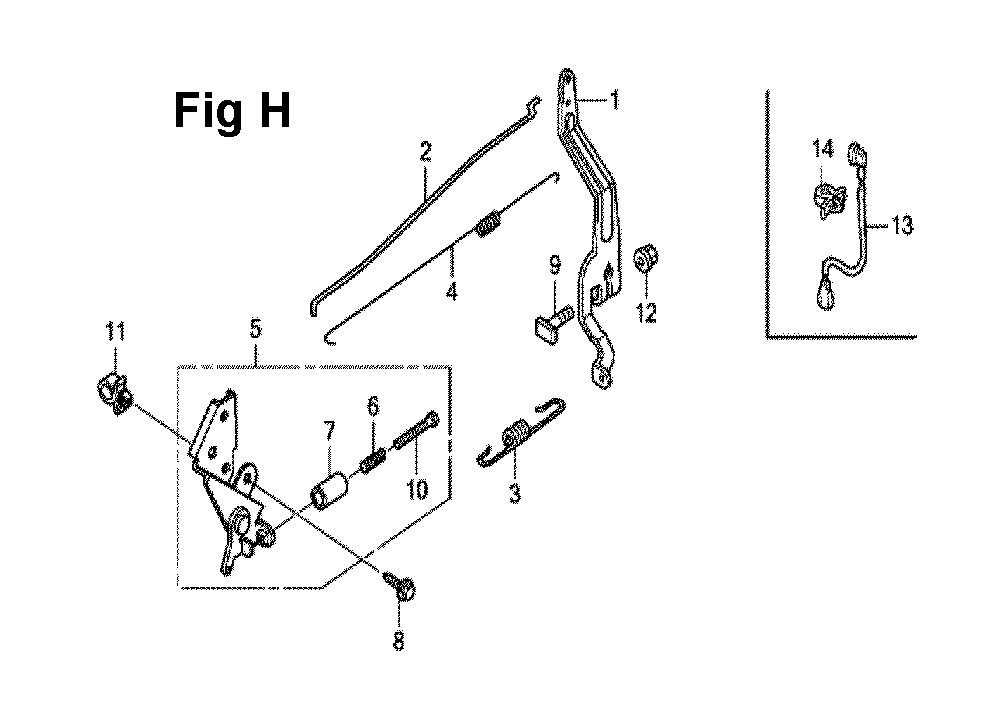 Fig-12 Diagram and Parts List for GXV160UH2 Type TBE Honda Engine