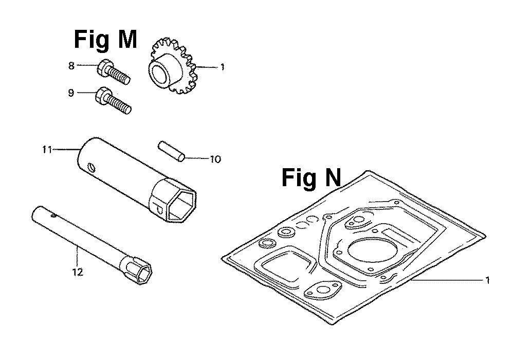 Fig-2 Diagram and Parts List for GXV120 Type A12 Honda Engine
