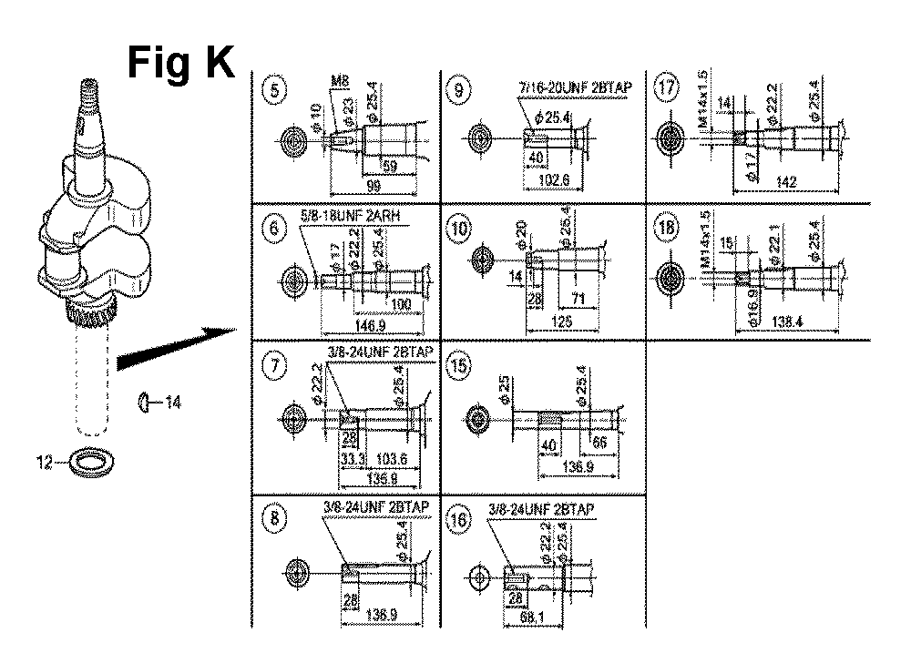 Fig-1 Diagram and Parts List for GXV160UH2 Type N55 Honda Engine