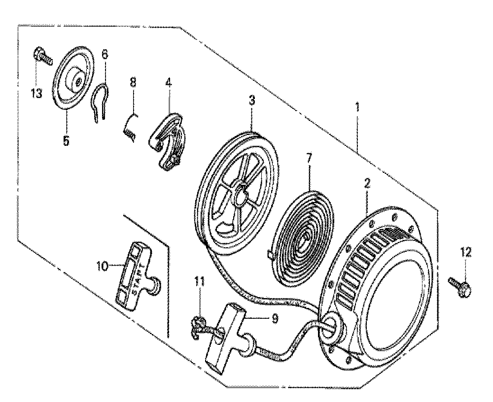 Fig-0 Diagram and Parts List for G100K2 Type SJ2 Honda Engine