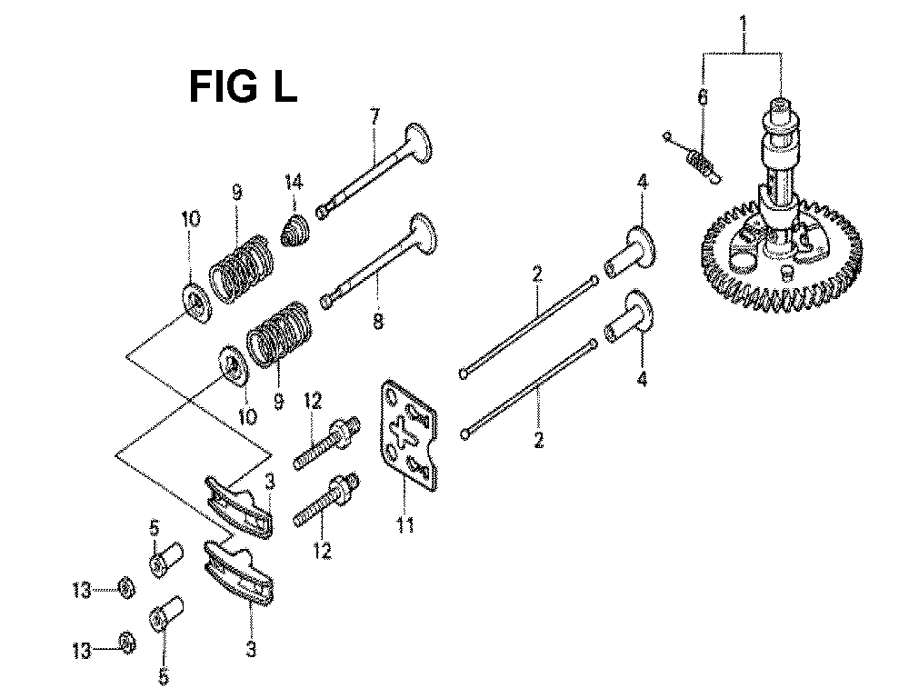 Fig-8 Diagram and Parts List for GXV160K1 Type N1F Honda Engine