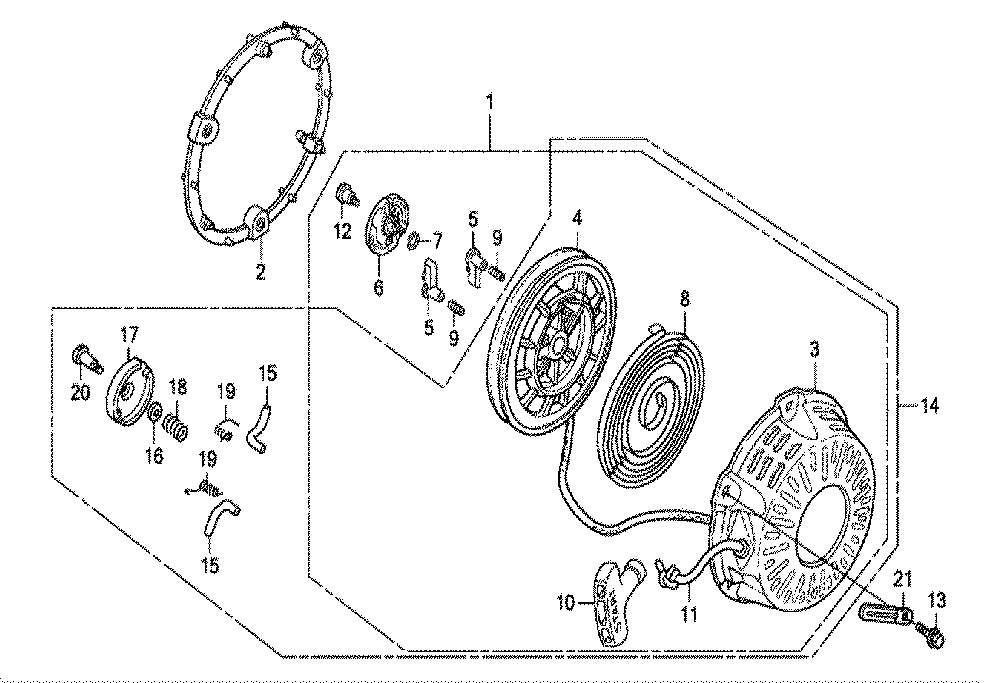 Fig-0 Diagram and Parts List for GX200T Type QAPW Honda Engine