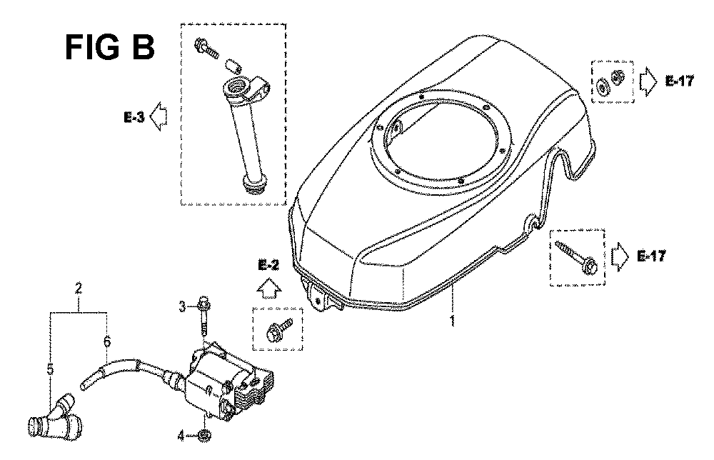 Fig-2 Diagram and Parts List for GXV160H2 Type SFL Honda Engine