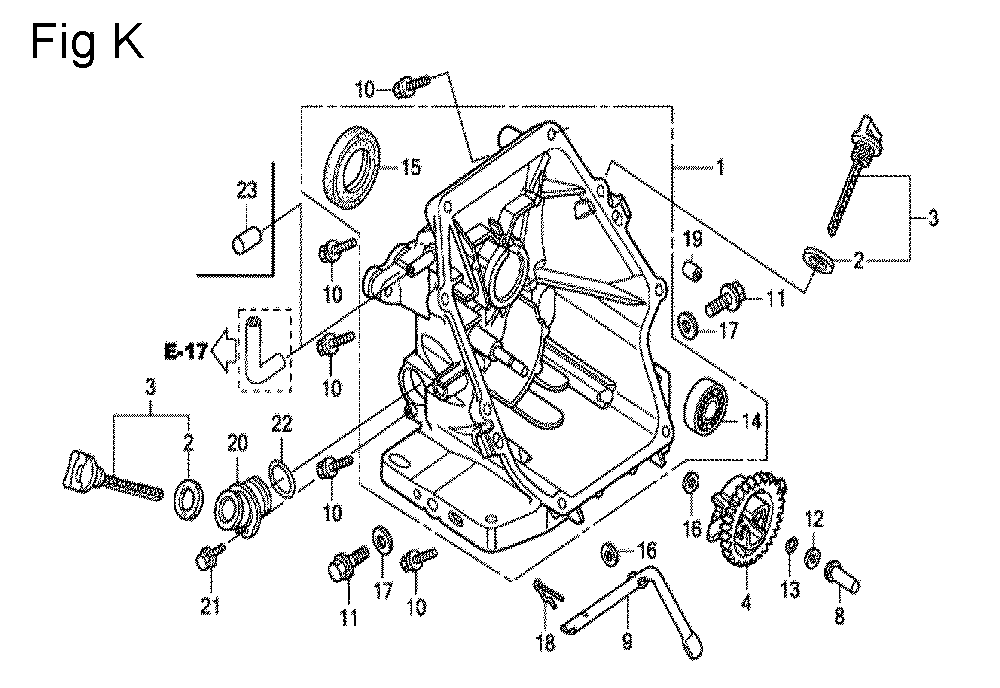 Fig-11 Diagram and Parts List for GC135 Type VXA Honda Engine