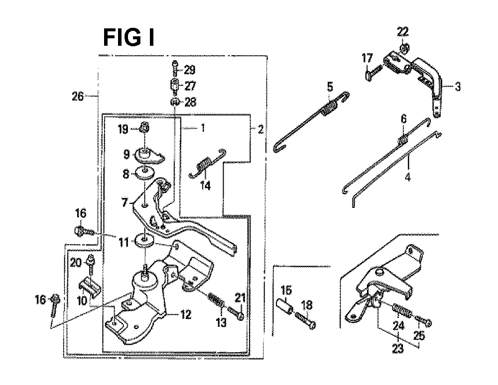 Fig-15 Diagram and Parts List for GX160H1 Type VSPP Honda Engine