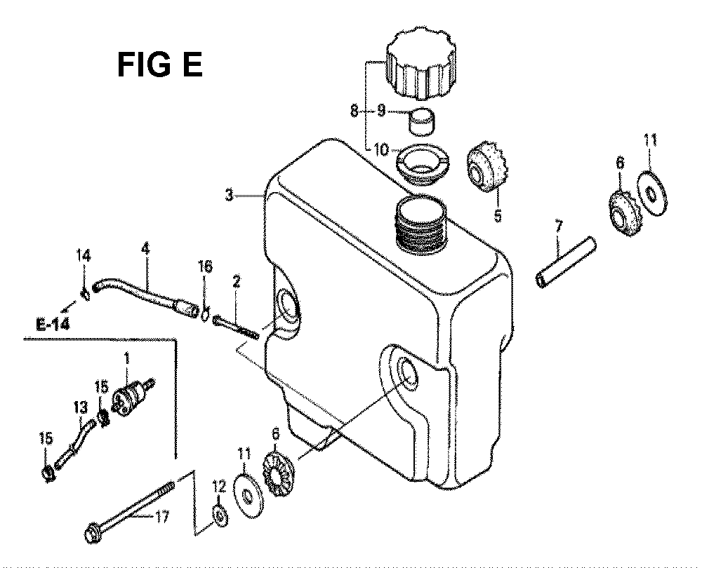 Fig-4 Diagram and Parts List for GXV340K2 Type DX2 Honda Engine