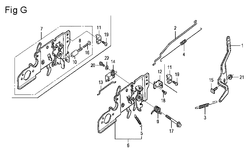 Fig-7 Diagram and Parts List for GCV160LA Type N7A1 Honda Engine