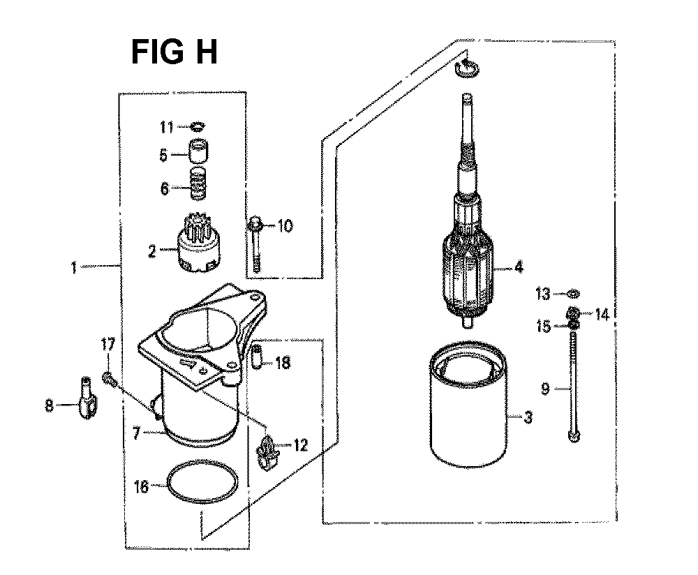 Fig-10 Diagram and Parts List for GXV160 Type SFS Honda Engine