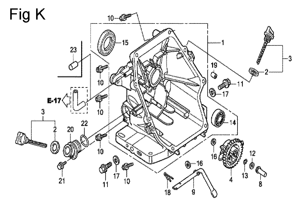 Fig-11 Diagram and Parts List for GC160A Type SHE1 Honda Engine