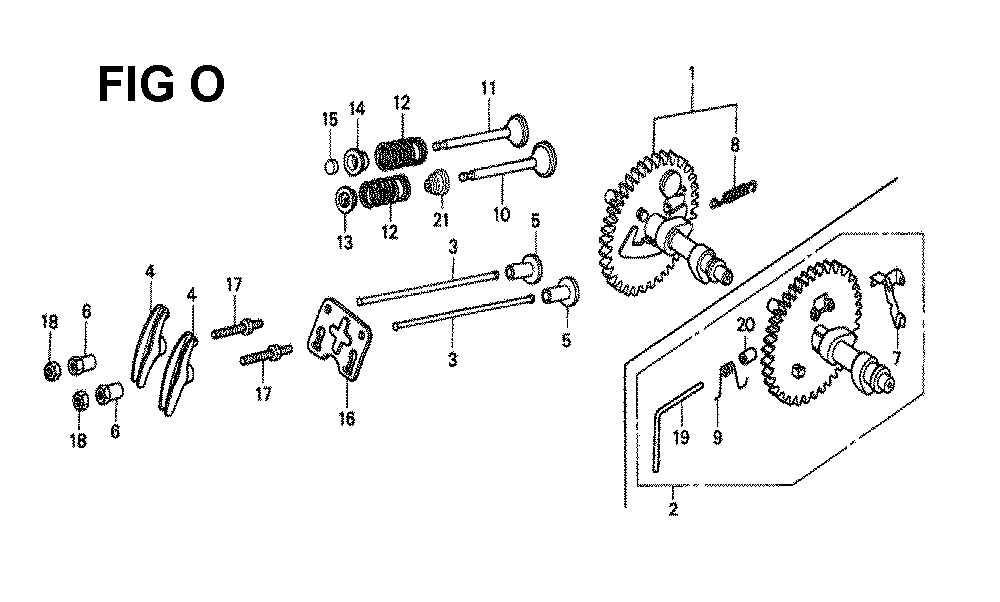 Fig-15 Diagram and Parts List for GX120K1 Type QA26 Honda Engine
