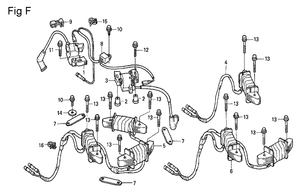 Fig-6 Diagram and Parts List for GCV530 Type QEA1A Honda Engine