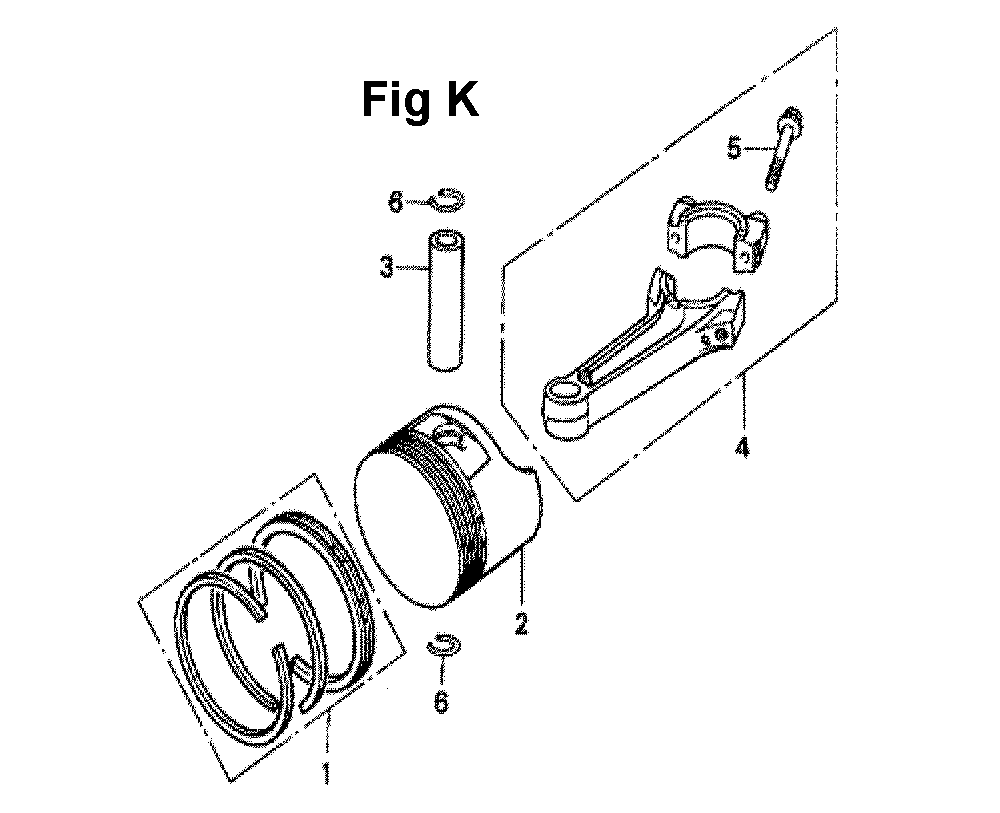 Fig-4 Diagram and Parts List for GXV140 Type N2 Honda Engine