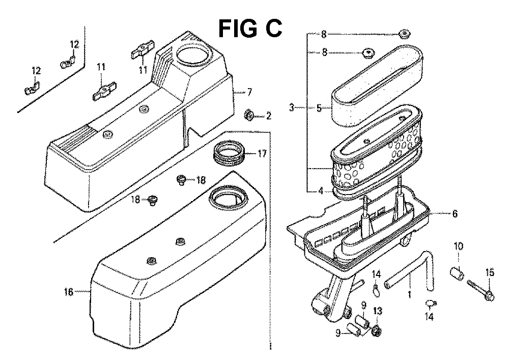 Fig-10 Diagram and Parts List for GXV160 Type SFCA Honda Engine
