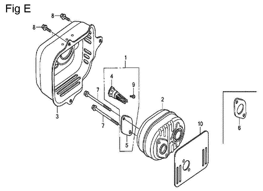Fig-5 Diagram and Parts List for GCV190LA Type N5AP Honda Engine