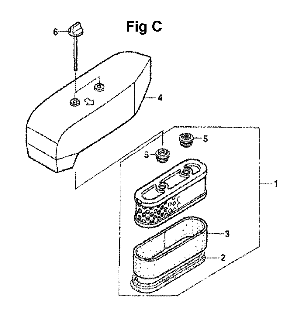 Fig-1 Diagram and Parts List for GXV160UA1 Type T1AH Honda Engine