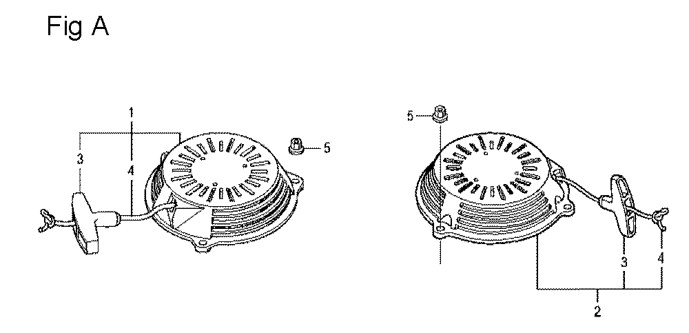 Fig-1 Diagram and Parts List for GCV160LA Type A1A Honda Engine