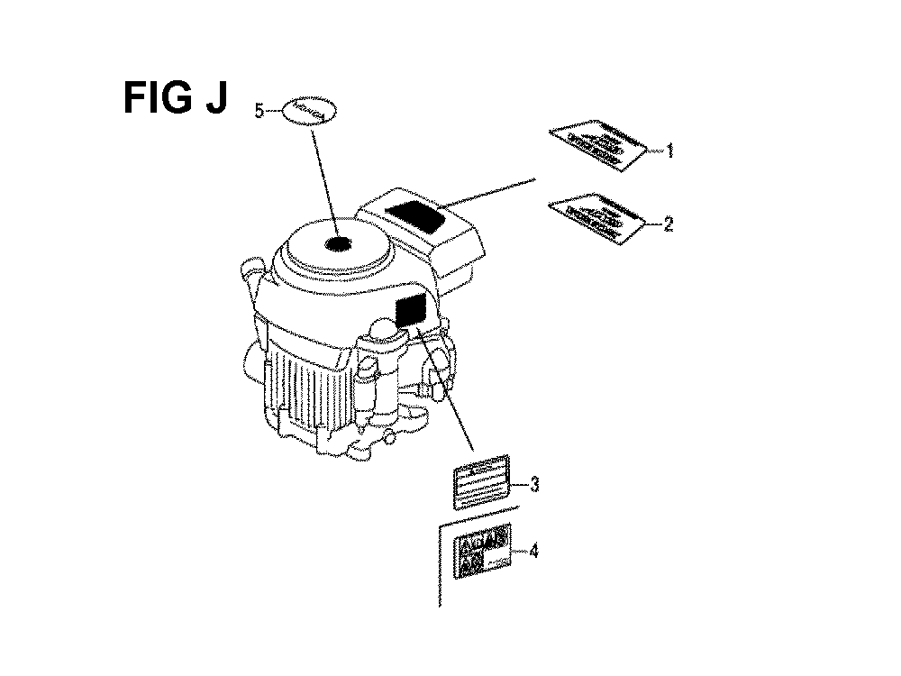 Fig-4 Diagram and Parts List for GXV530 U3-1070150 Honda Engine