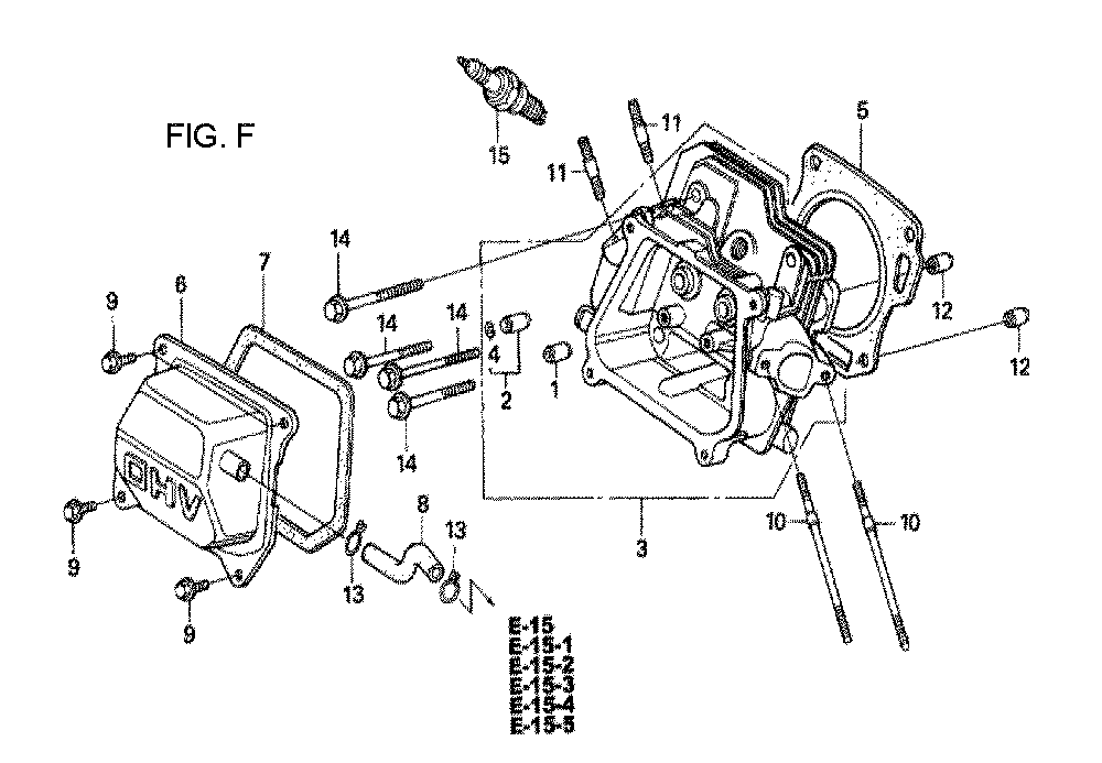 Fig-9 Diagram and Parts List for GX160U1 Type TCS2 Honda Engine