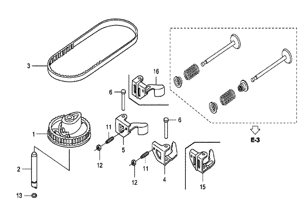 Fig-0 Diagram and Parts List for GCV160A Type EHHB Honda Engine