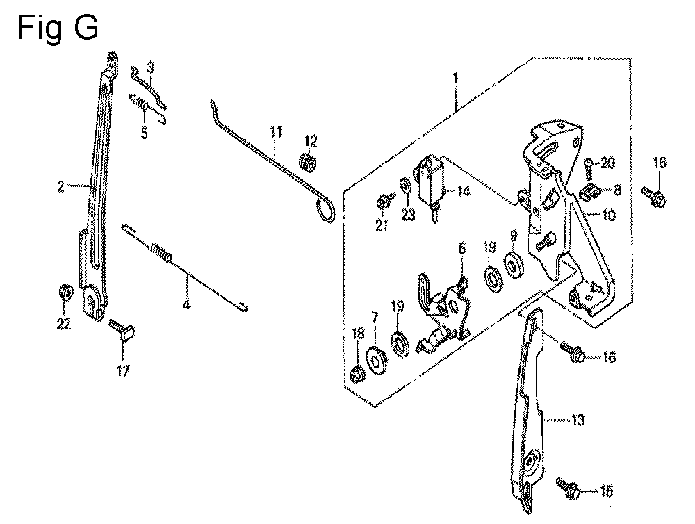 Fig-7 Diagram and Parts List for GC160A Type QHEP Honda Engine