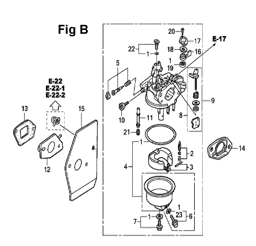Fig-12 Diagram and Parts List for GXV160UH2 Type A1AS Honda Engine