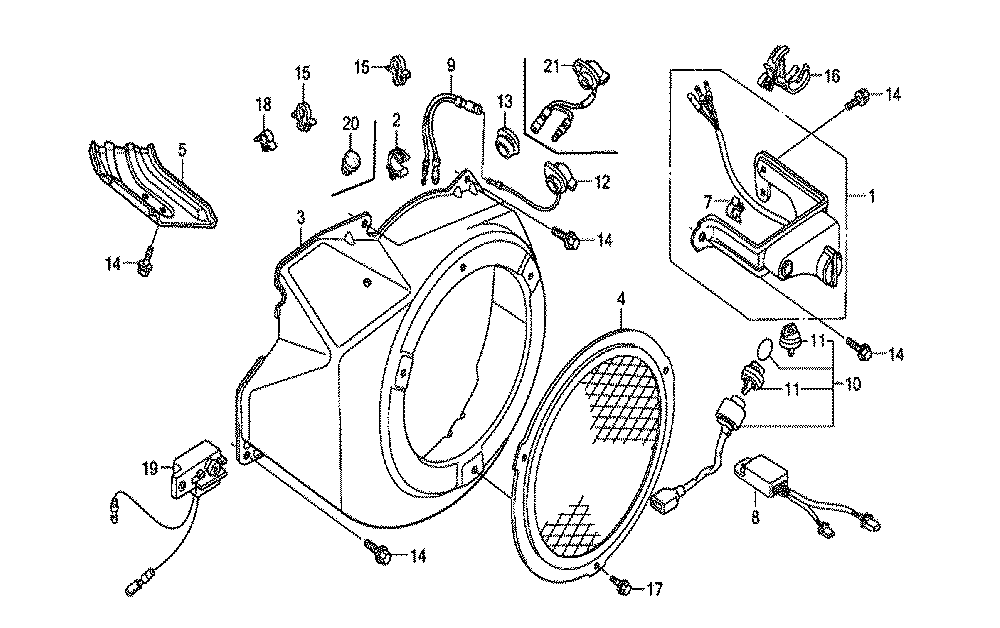 Fig-0 Diagram and Parts List for GX240K1 Type LKS Honda Engine