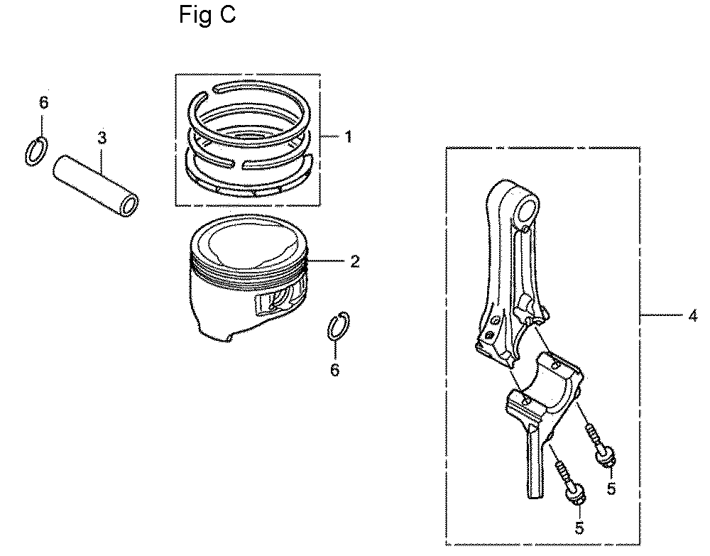 Fig-3 Diagram and Parts List for GC160LA Type QHAJ Honda Engine