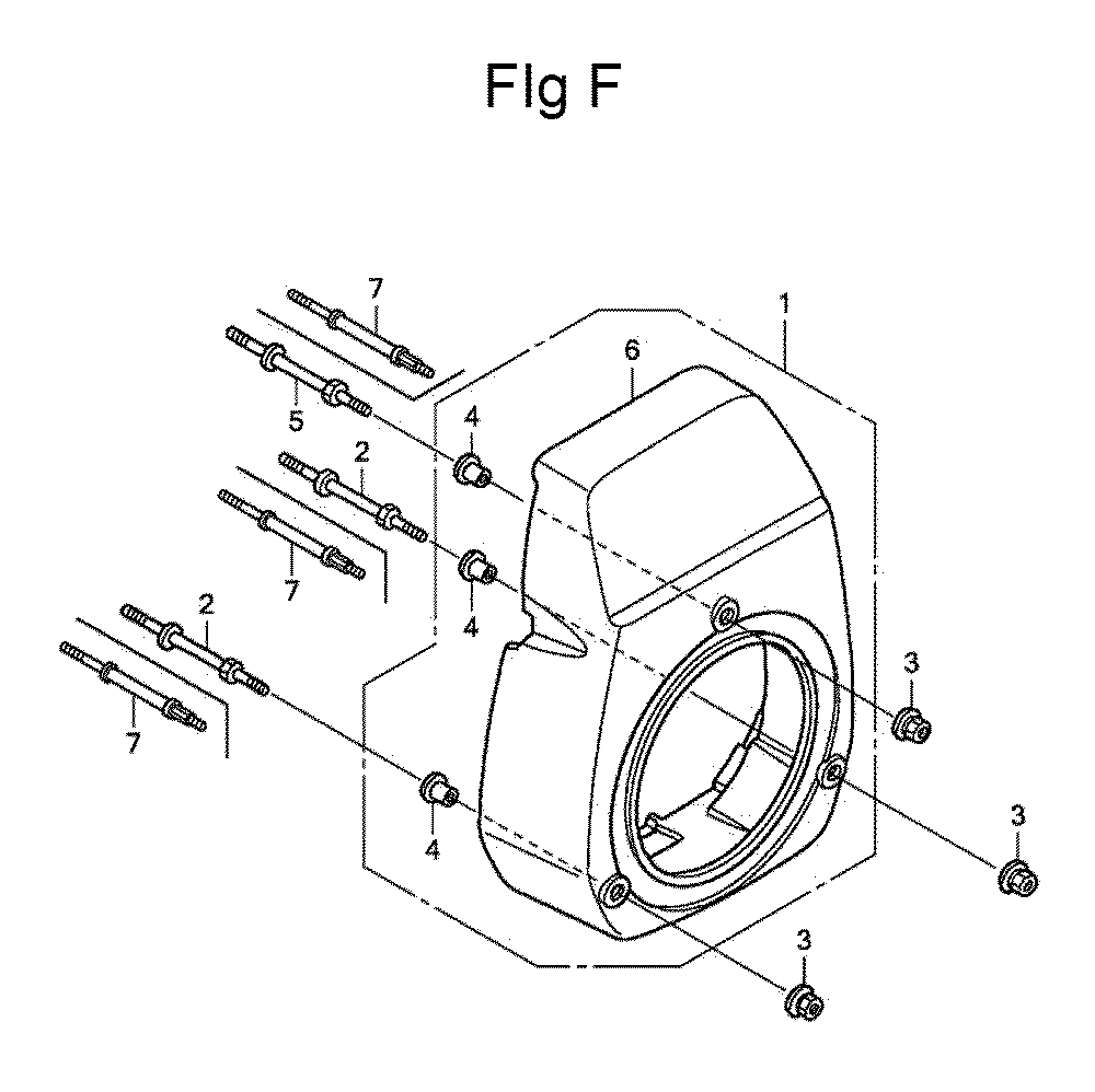 Fig-6 Diagram and Parts List for GC135 Type WME2 Honda Engine