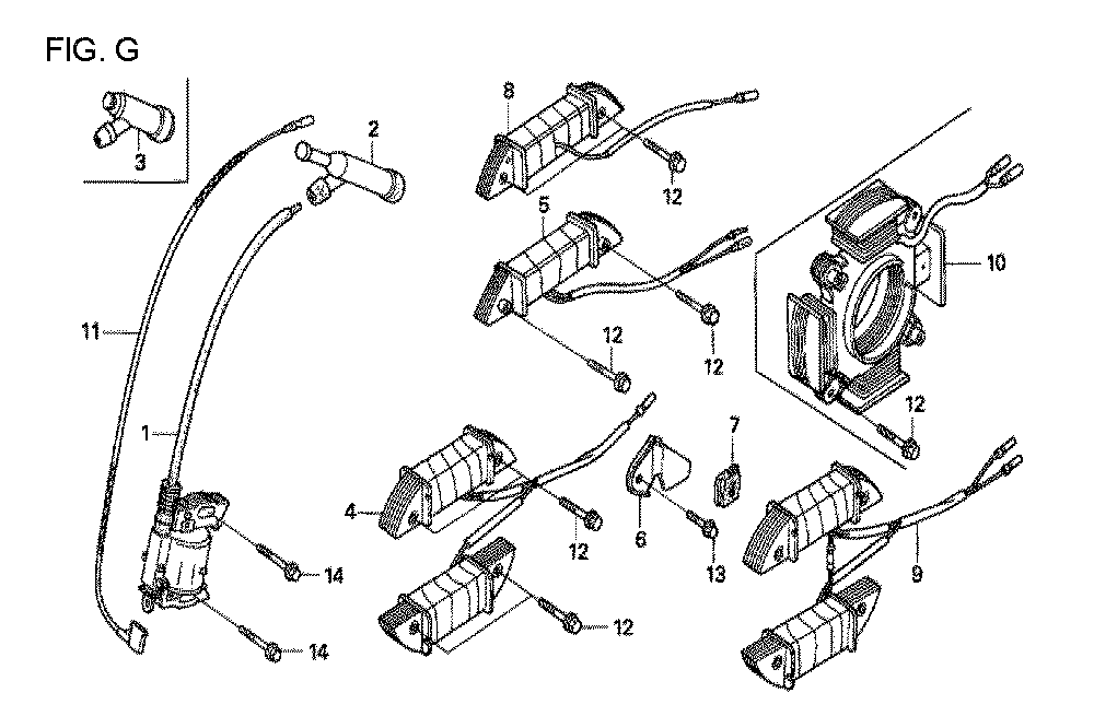 Fig-4 Diagram and Parts List for GX160U1 Type VHH4 Honda Engine