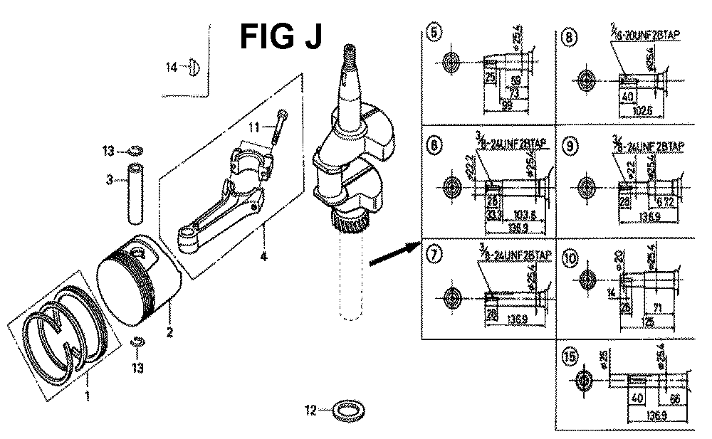 Fig-10 Diagram and Parts List for GXV160K1 Type N6S Honda Engine