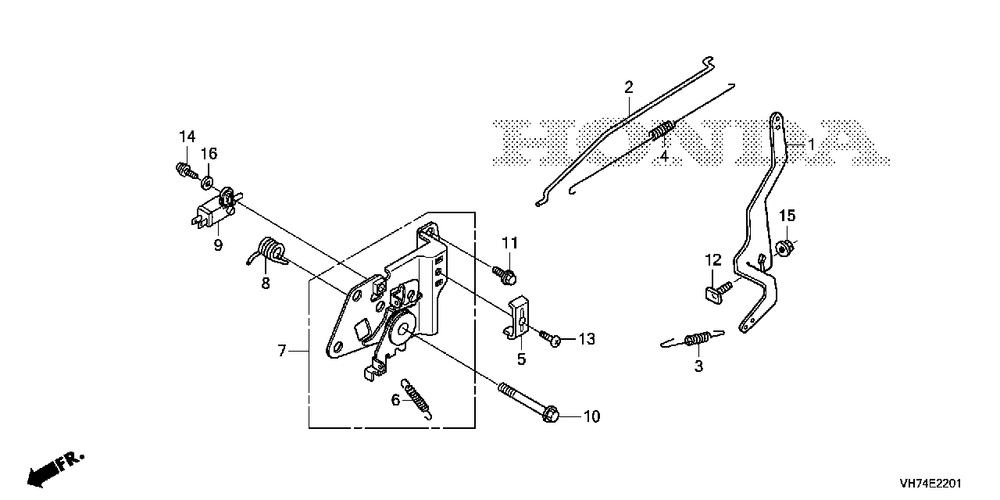 Control (Hrx217k6) Diagram and Parts List for HRX217K6 (Type  HYA)(MAMA-1000001 - 9999999) Honda Lawn Mower