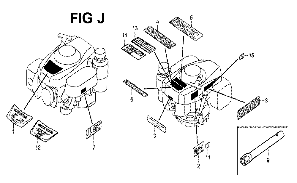 Fig-5 Diagram and Parts List for GXV160H2 Type A14 Honda Engine