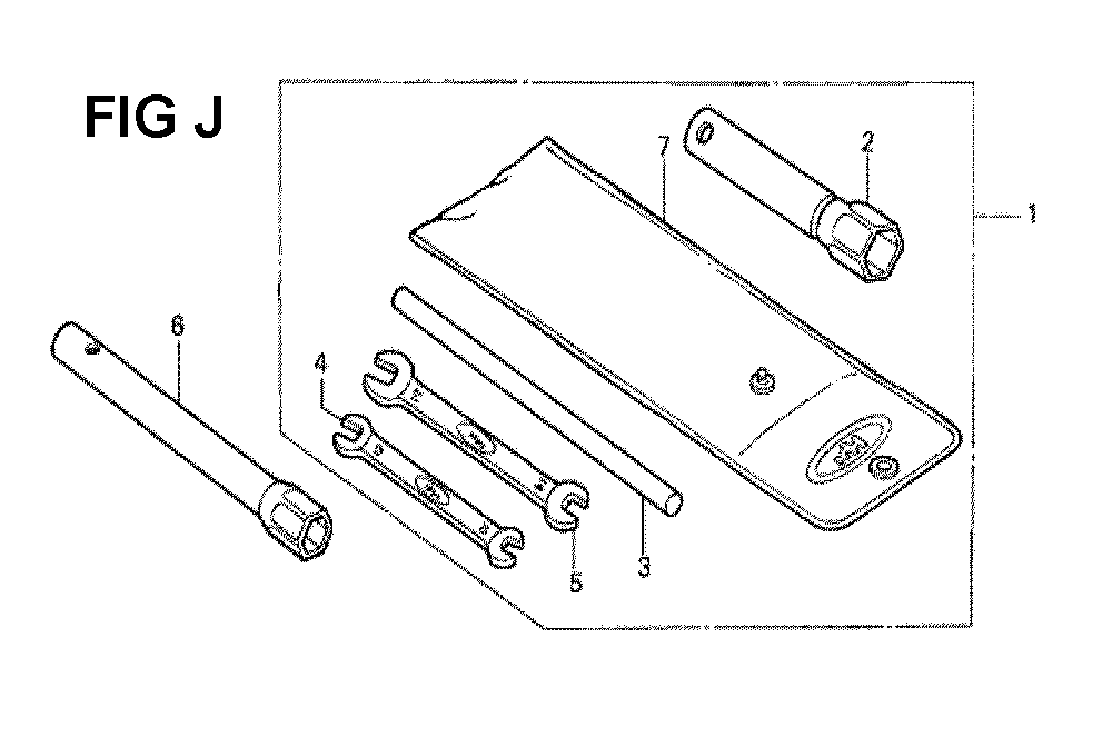 Fig-5 Diagram and Parts List for GXV340K1 Type DX3 Honda Engine