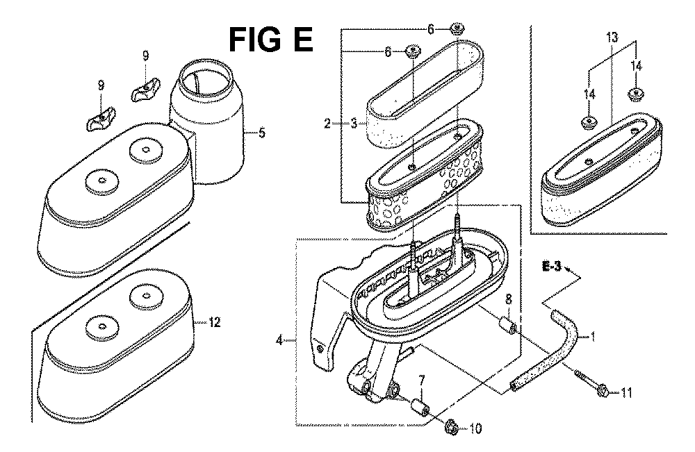 Fig-5 Diagram and Parts List for GXV160H2 Type C12 Honda Engine