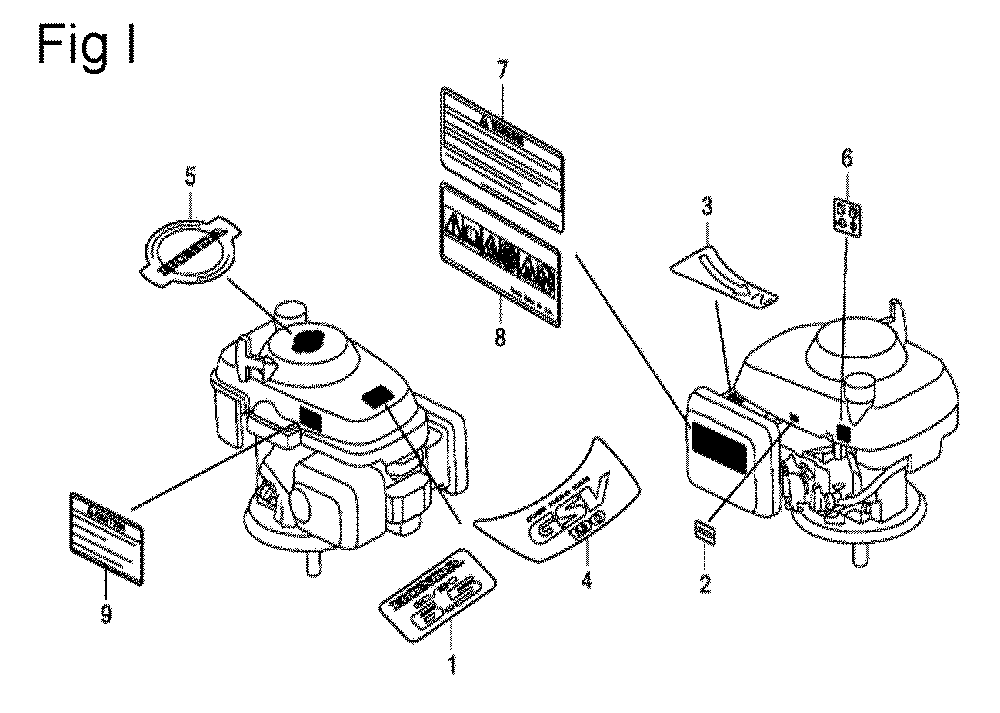 Fig-9 Diagram and Parts List for GSV190LA Type GBH Honda Engine