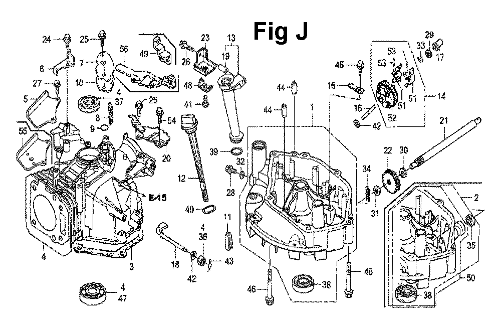 Fig-3 Diagram and Parts List for GXV160UH2 Type A14 Honda Engine