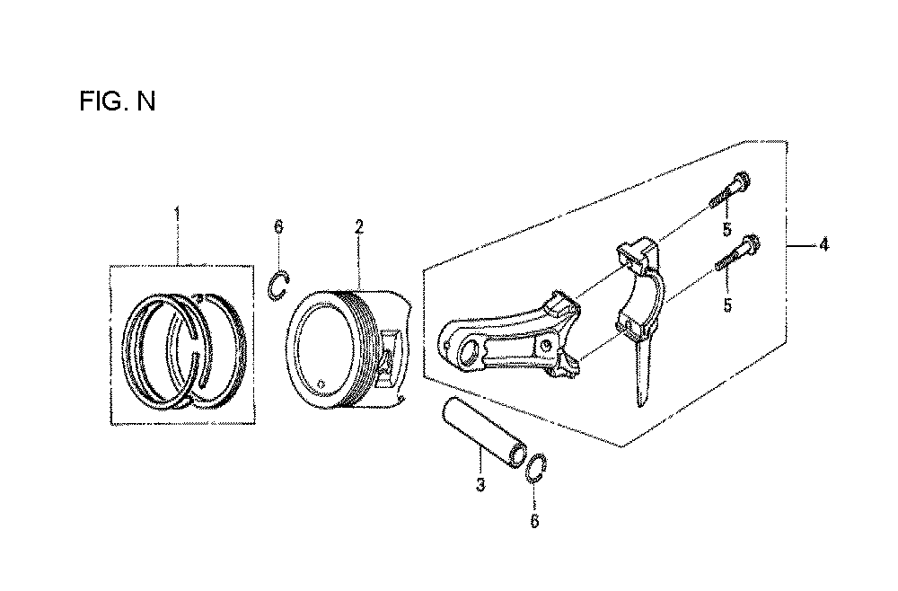 Fig-14 Diagram and Parts List for GX120T1 Type TX26 Honda Engine
