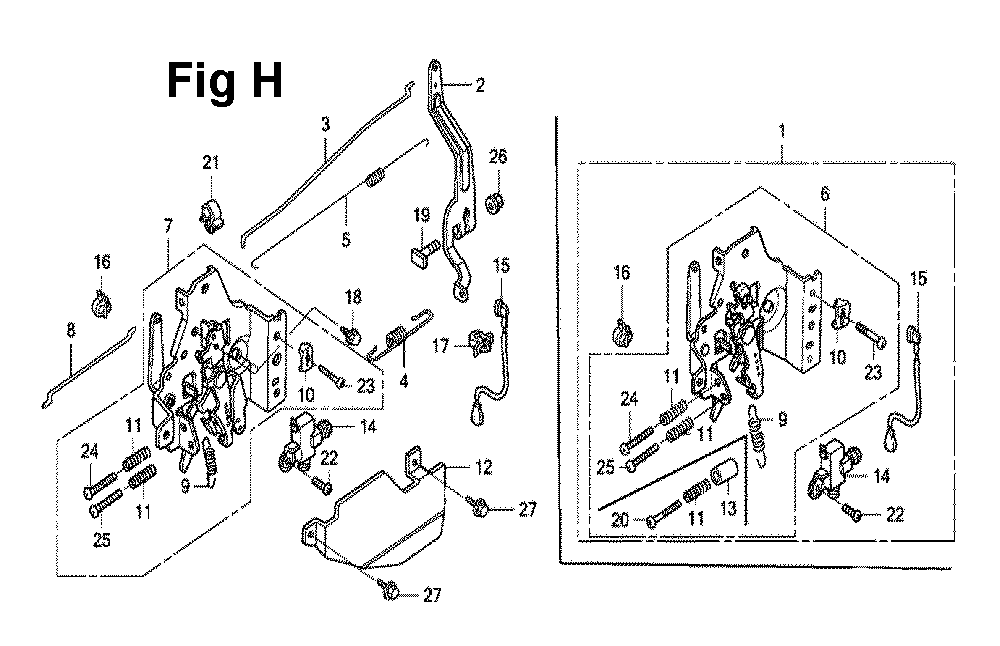 Fig-8 Diagram and Parts List for GXV160UH2 Type N5AH Honda Engine