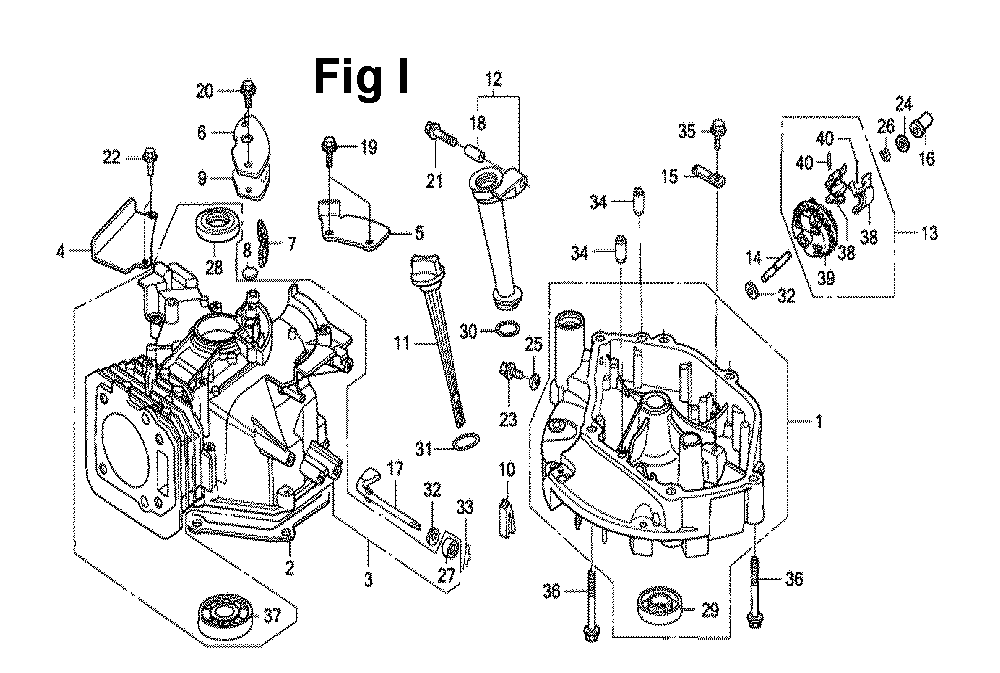 Fig-6 Diagram and Parts List for GXV160UA1 Type A1T Honda Engine