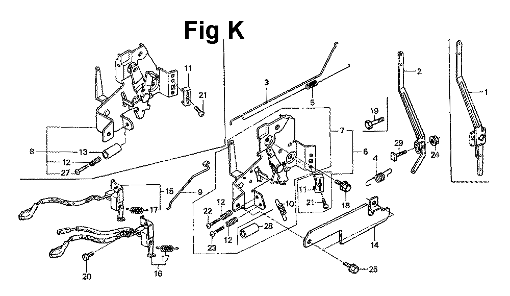 Fig-1 Diagram and Parts List for GXV120 Type A12 Honda Engine