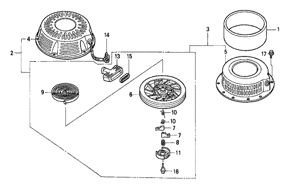 Fig-0 Diagram and Parts List for GXV340K2 Type DA2 Honda Engine