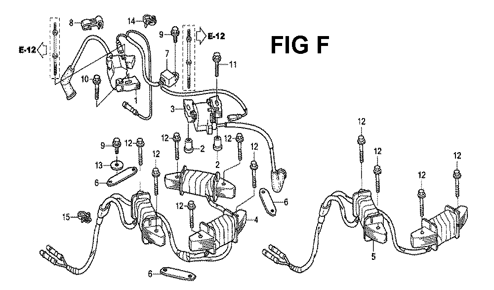 Fig-5 Diagram and Parts List for GXV530 Type SXE2 Honda Engine
