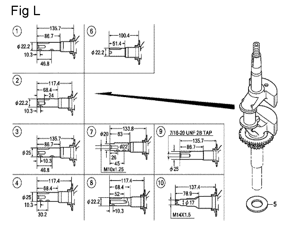 Fig-12 Diagram and Parts List for GCV160A Type A1AE Honda Engine
